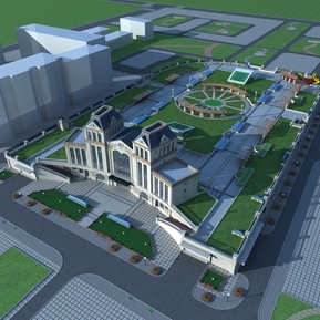 现代 公园 公园入口