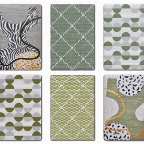 北欧 方形地毯 清新地毯