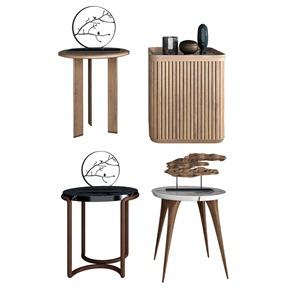 现代 圆几 边几角几组合