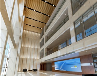 现代办公大厅休息区