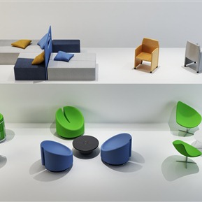 现代 休闲桌椅组合 桌椅沙发组合