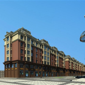 欧式 住宅区 住宅步行街