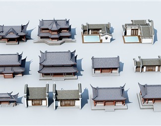 中式中式建筑鸟瞰