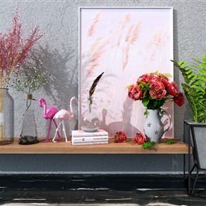 现代 花瓶 花瓶花卉组合 摆件 装饰品 墙饰 装饰画 花卉