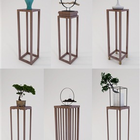 新中式 花几 高角几饰品