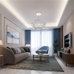 现代 客厅 客餐厅