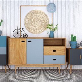 北欧 边柜 摆件 装饰画 地毯