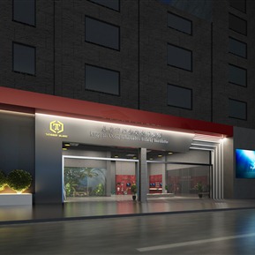 现代 门头 工装展馆门头