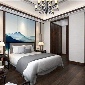 新中式 卧室 主卧室