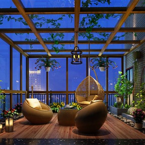 东南亚 阳台 露台