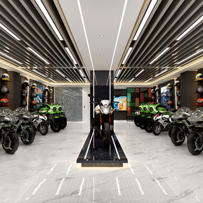 现代 摩托车店 摩托车机车专卖店