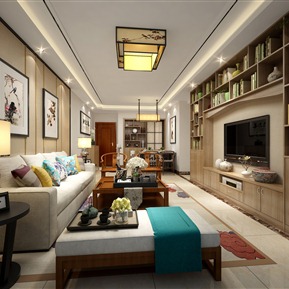 新中式 客厅 客餐厅