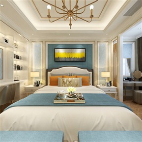 欧式 卧室 卧室全景