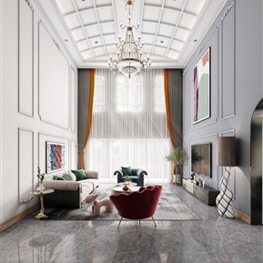 轻奢 客餐厅 别墅客餐厅