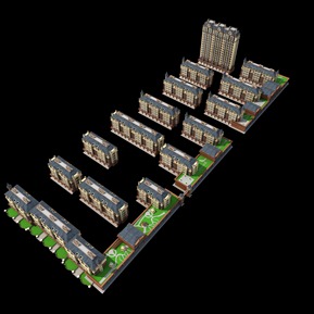 欧式 鸟瞰图 鸟瞰