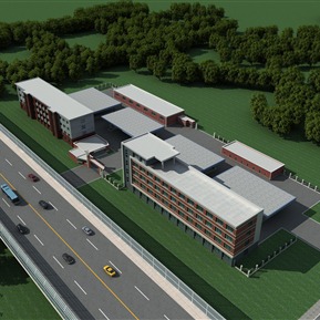 现代 建筑 高速公路物流园