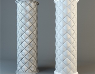 现代柱子3d模型