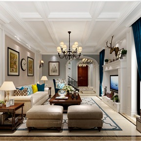 美式 客厅 客餐厅
