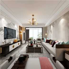 新中式 客餐厅 全景客餐厅