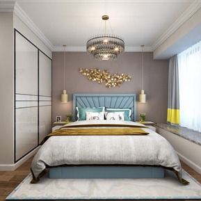 现代 卧室 客餐厅