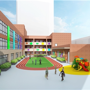 现代 幼儿园建筑 幼儿园建筑外观门头