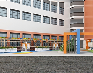 现代 学校 校园休闲景观绿地