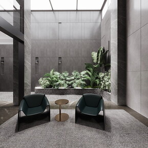 现代 地下室 地下室客厅