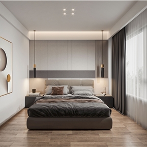 现代 卧室 主卧室