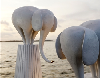现代大象雕塑