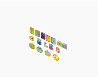 现代 玩具 墙面游戏