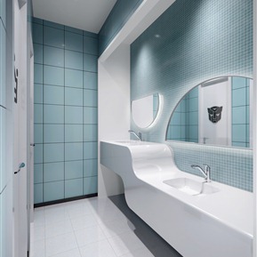 现代 卫生间 洗手台 水龙头 镜子 洗手间