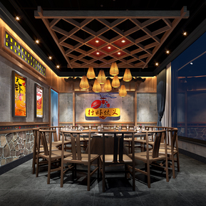 新中式 包间 大包厢