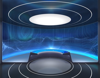 现代 一体机 弧形查询屏