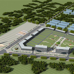 现代 鸟瞰图 鸟瞰