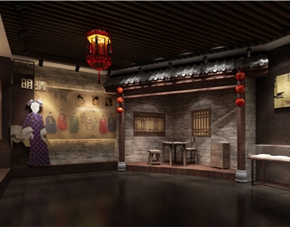 新中式博物馆展示柜