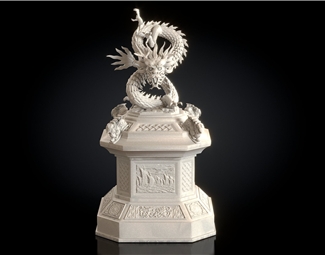 新中式龙形雕塑