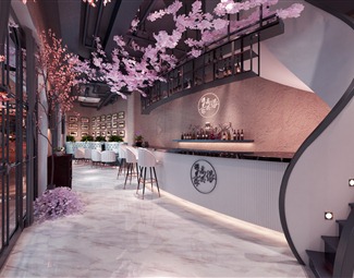 现代 餐厅 樱花主题餐厅