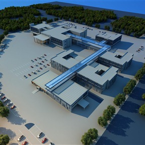 现代 鸟瞰图 学校