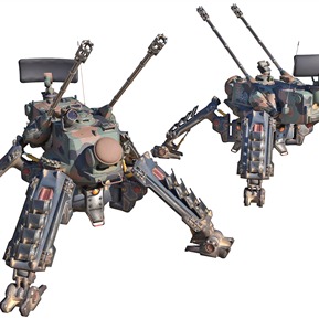 后现代 机器人 科幻仿生战争机器人