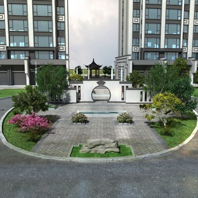 新中式 园林景观 景观