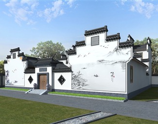 中式新中式建筑构建