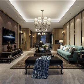 简欧 客厅 客餐厅