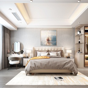 现代 卧室 壹品湾陈叔次卧室