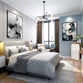 北欧 卧室 主人房