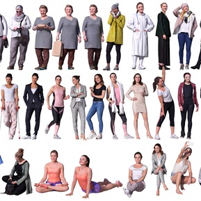 现代 多人 女人女孩美女人物老人