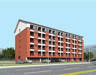 现代员工宿舍楼