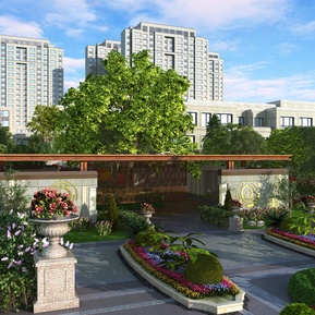 现代 园林景观 景观墙