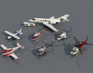 现代飞机3d模型