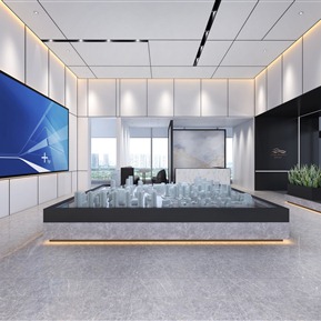 现代 售楼处 售楼部大厅