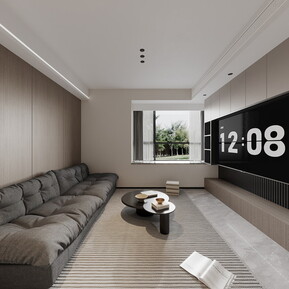 现代 客餐厅 客餐厅全景